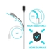 EWENT Cabo 2.0 USB-C Macho/USB-C Macho, 1,8 m, Preto