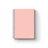 FIRMO Caderno Espiral Silky, Capa Dura, A4, 120 Folhas, Quadriculado, Rosa