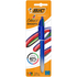 BIC Esferográfica Retrátil 4 Colours®, Ponta Média de 1 mm, Tinta Azul, Preto, Vermelho e Verde, Corpo de Cores Sortidas