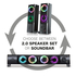 ADVANCE Coluna para PC SoundPhonic 2.0, 6W, RGB Arco-Íris