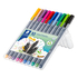 STAEDTLER Marcador Fineliner Triplus®, Ponta Superfina, Corpo Cinzento em Polipropileno, Tinta de Várias Cores