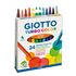 GIOTTO Caneta de Feltro Turbo Color, Ponta Fina 2,8 mm, Embalagem de 24 Cores Sortidas