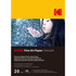 KODAK Papel Fotográfico Fine Art Smooth, A4, 230 g/m², Branco, Pack 20 Folhas