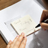 DELI Bloco de Notas Aderentes Sticky Notes, PET, 76 x 76 mm, 50 Folhas, Transparente