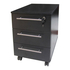 Bloco Rodado com 3 Gavetas Picasso, 41,8 x 61,5 x 52 cm, Preto